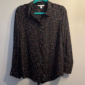 Popsugar long sleeve button down blouse